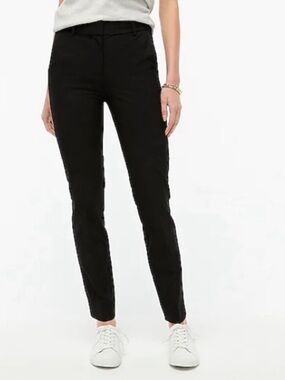 J Crew Ruby Crop Pant Size 10 Black Twill Slim Straight Stretch